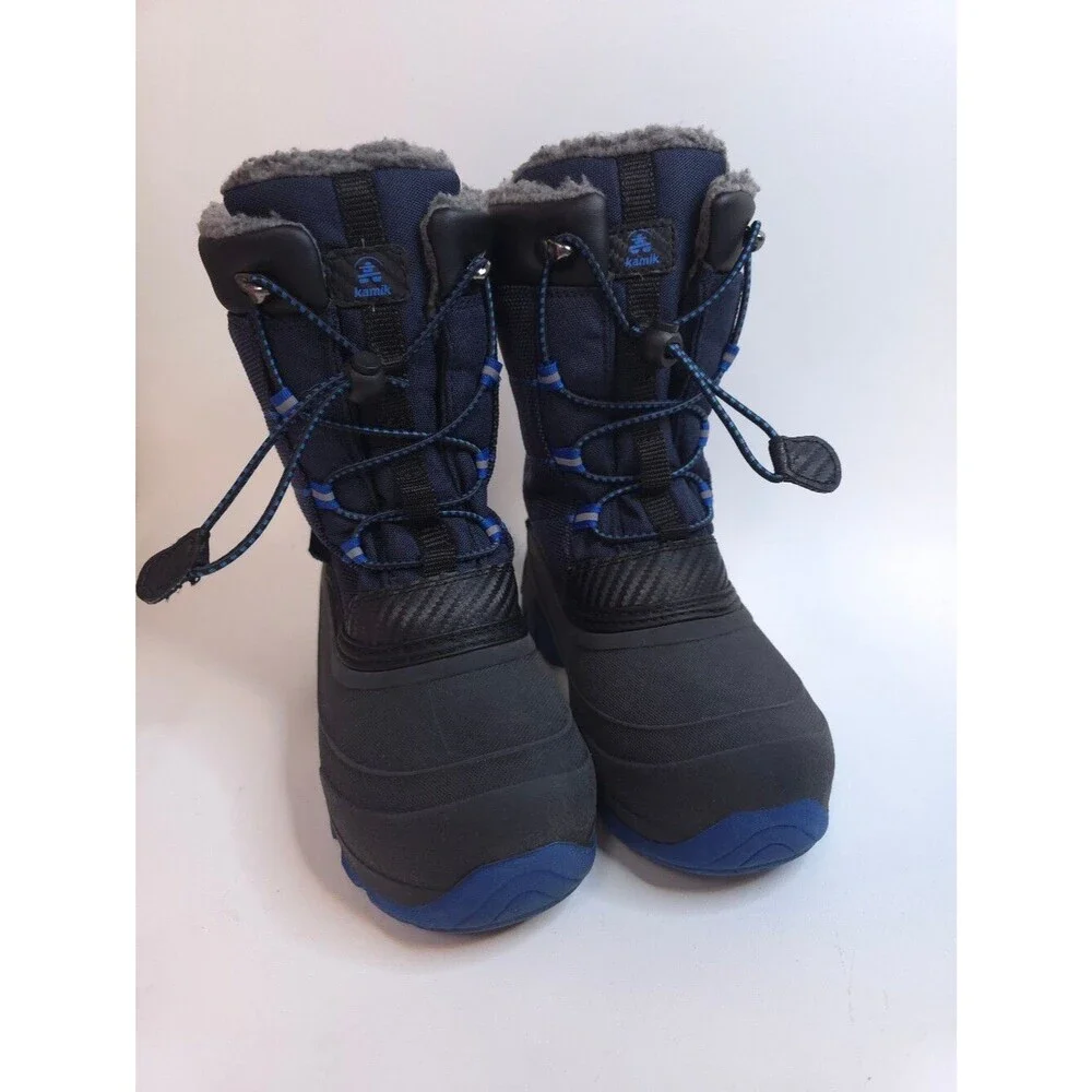 Kamik Rapha Waterproof Winter Snow Boots Shoes Kids Blue Insulated Warm Sz 2